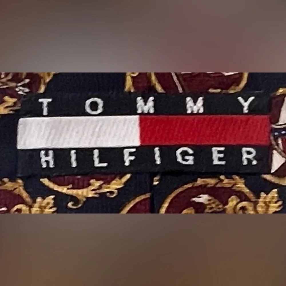 Tommy Hilfiger American Flag Patriot Americana Tie 100% Silk